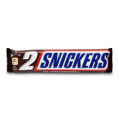 Barritas de chocolate con caramelo y cacahuetes Snickers bolsa 80 g-0