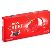 Bombones de chocolate negro con cereza y licor Ferrero Moncheri caja 157.5 g