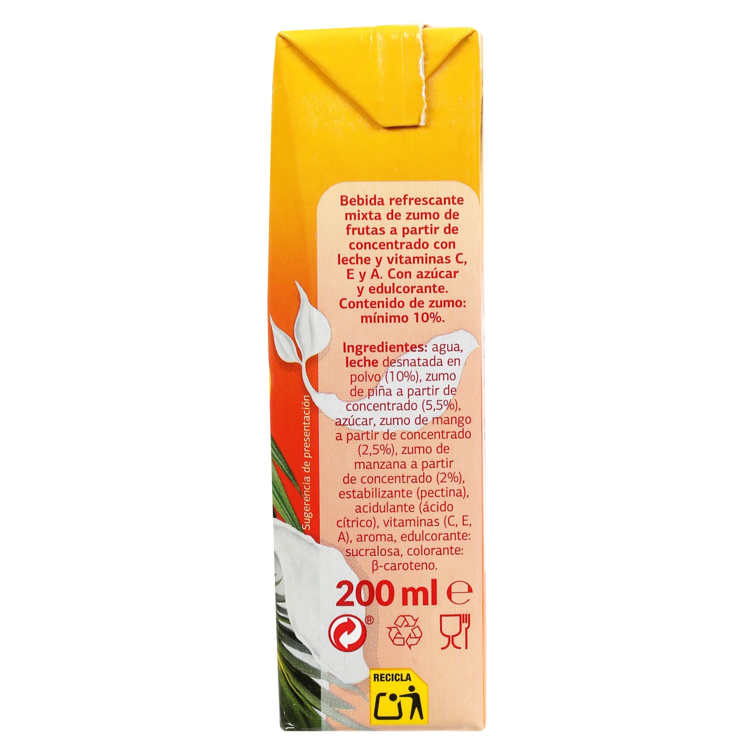 Bebida de fruta y leche tropical Dia Saborfera 6 x 200 ml