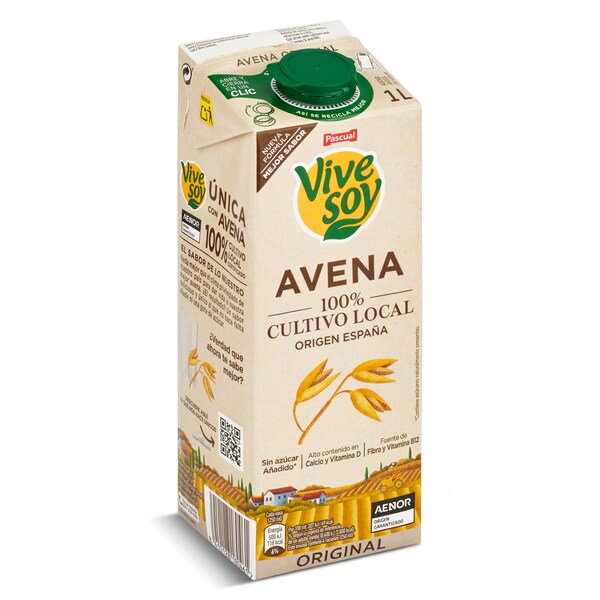 Bebida de Avena Vivesoy Envase 1 L.