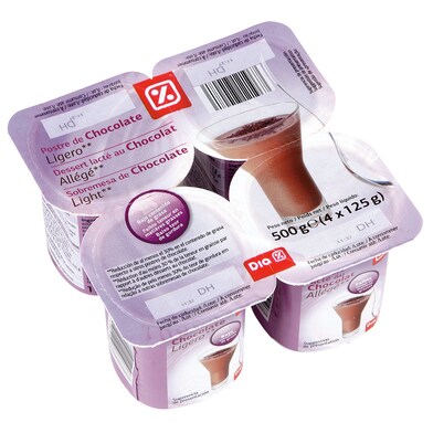 Postre de chocolate ligero Dia pack 4 x 125 g-0 Postre de chocolate ligero Dia pack 4 x 125 g-0