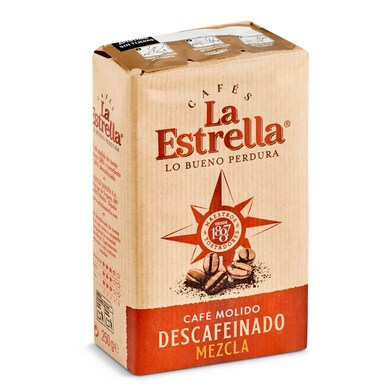 Café molido mezcla descafeinado La estrella paquete 250 g-0