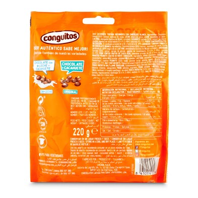 Cacahuetes cubiertos de chocolate blanco Conguitos bolsa 220 g-1 Cacahuetes cubiertos de chocolate blanco Conguitos bolsa 220 g-1