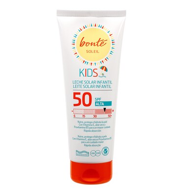 Leche solar infantil protección alta 50 spf Bonté Soleil bote 250 ml-0