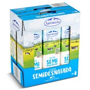 Leche semidesnatada Central Lechera Asturiana brik 6 x 1 l