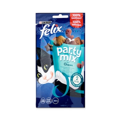 Snack para gatos party mix ocean Felix bolsa 60 g-0