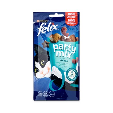 Snack para gatos party mix ocean Felix bolsa 60 g-0