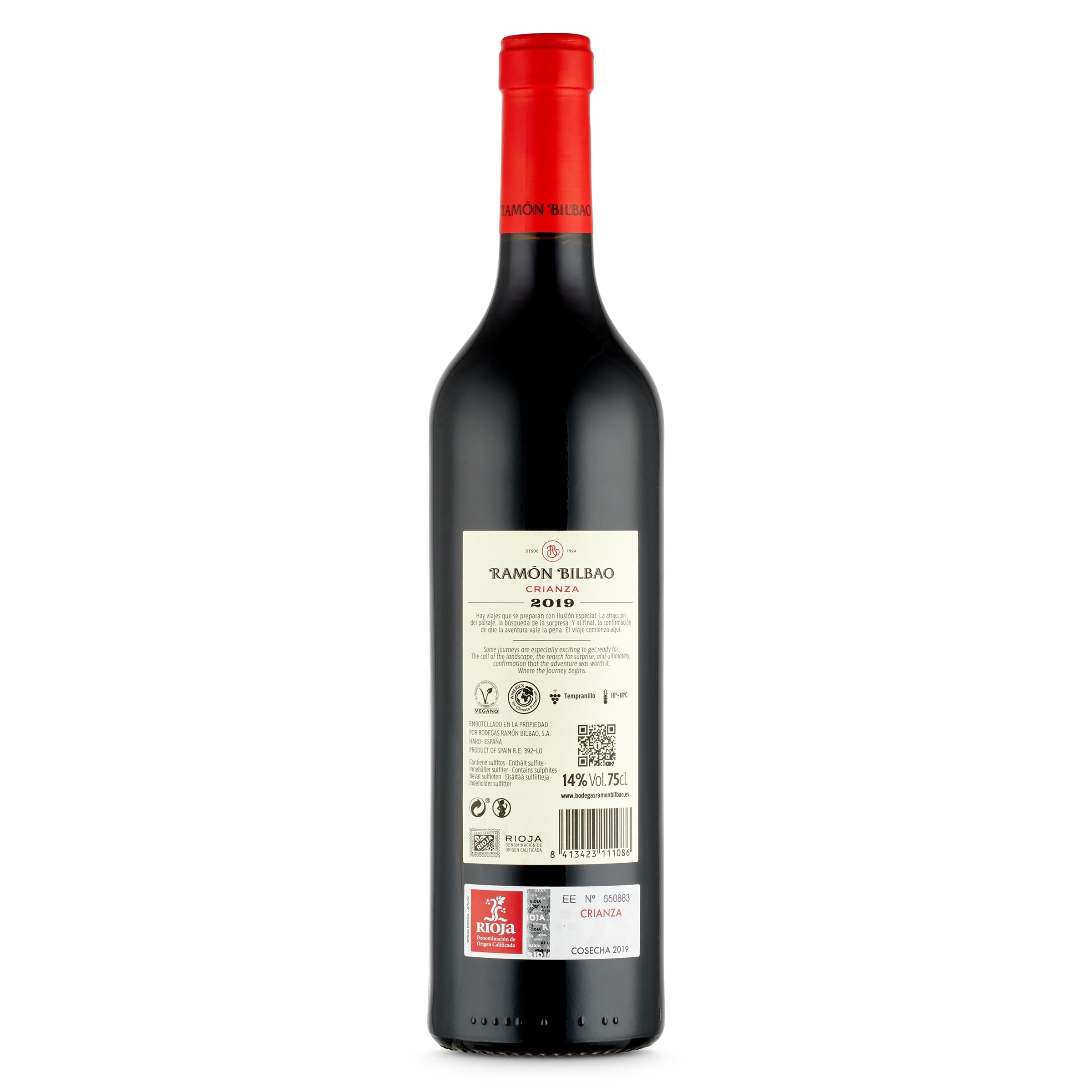 Vino tinto crianza D.O Rioja Ramón Bilbao 75 cl