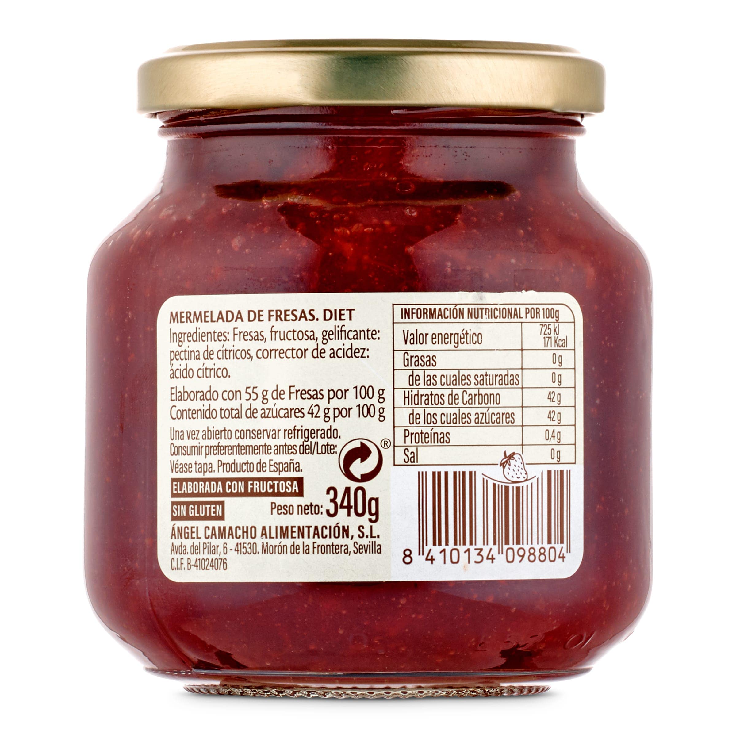 Mermelada de fresas diet La vieja fábrica 280 g