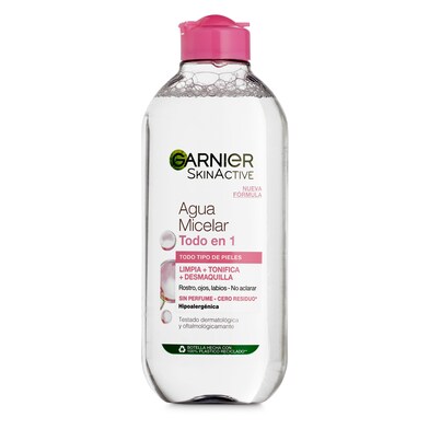 Agua micelar todo en uno para todo tipo de piel Garnier bote 400 ml-0