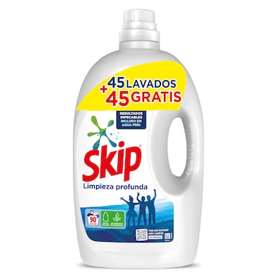 Detergente máquina líquido Skip botella 90 lavados-0