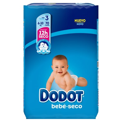 Pañales 6-10 kgs talla 3 Dodot bolsa 70 unidades - Supermercados DIA