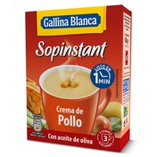 Crema de pollo con picatostes Gallina Blanca Sopinstant caja 63 g