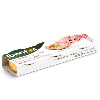 Crema de jamón york Iberitos estuche 3 x 23 g-0