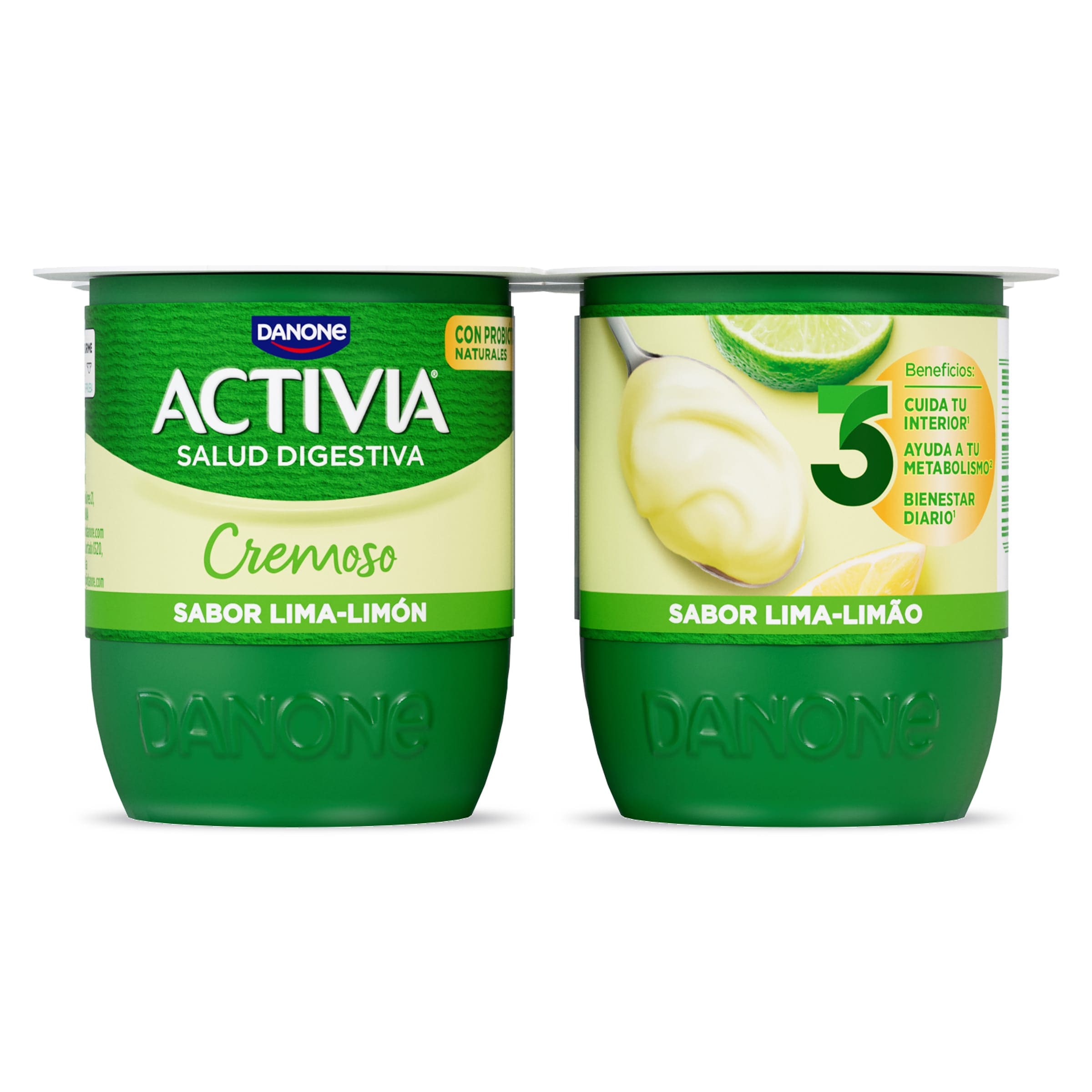 Bífidus cremoso de lima-limón Activia 4 x 115 g