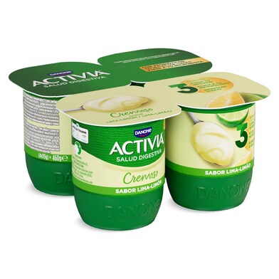 Bífidus cremoso de lima-limón Activia pack 4 x 115 g-0