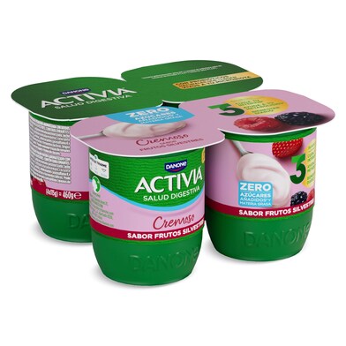 Bífidus desnatado sabor frutas silvestres Activia pack 4 x 115 g-0