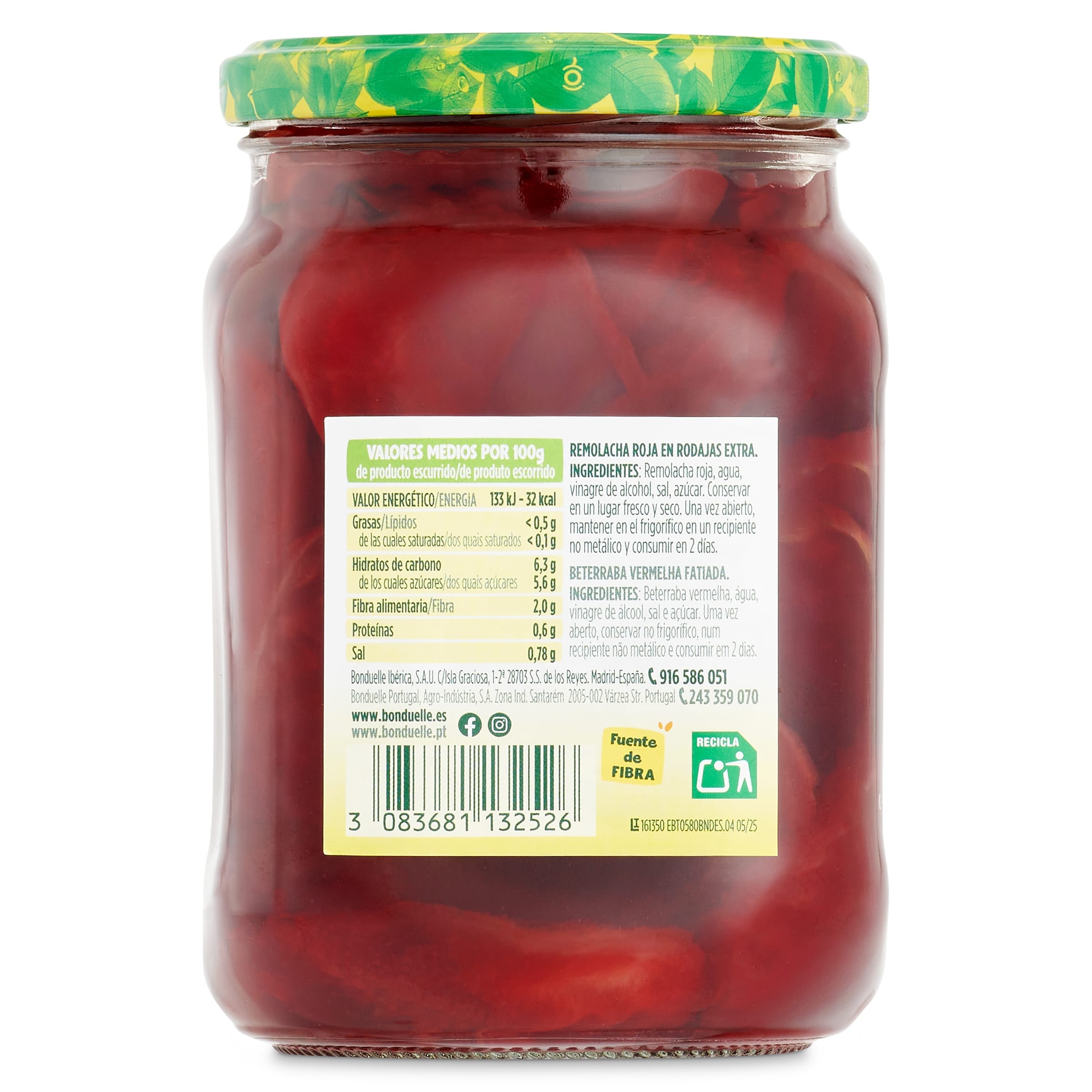 Remolacha en rodajas Bonduelle 305 g