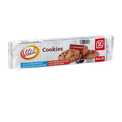 Galletas con pepitas de chocolate y fibra Dia Vital bolsa 185 g-0 Galletas con pepitas de chocolate y fibra Dia Vital bolsa 185 g-0