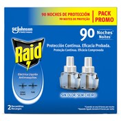 Recambio insecticida eléctrico duplo 45 noches Raid 2 unidades