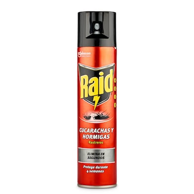 Insecticida para cucarachas y hormigas Raid spray 400 ml-0
