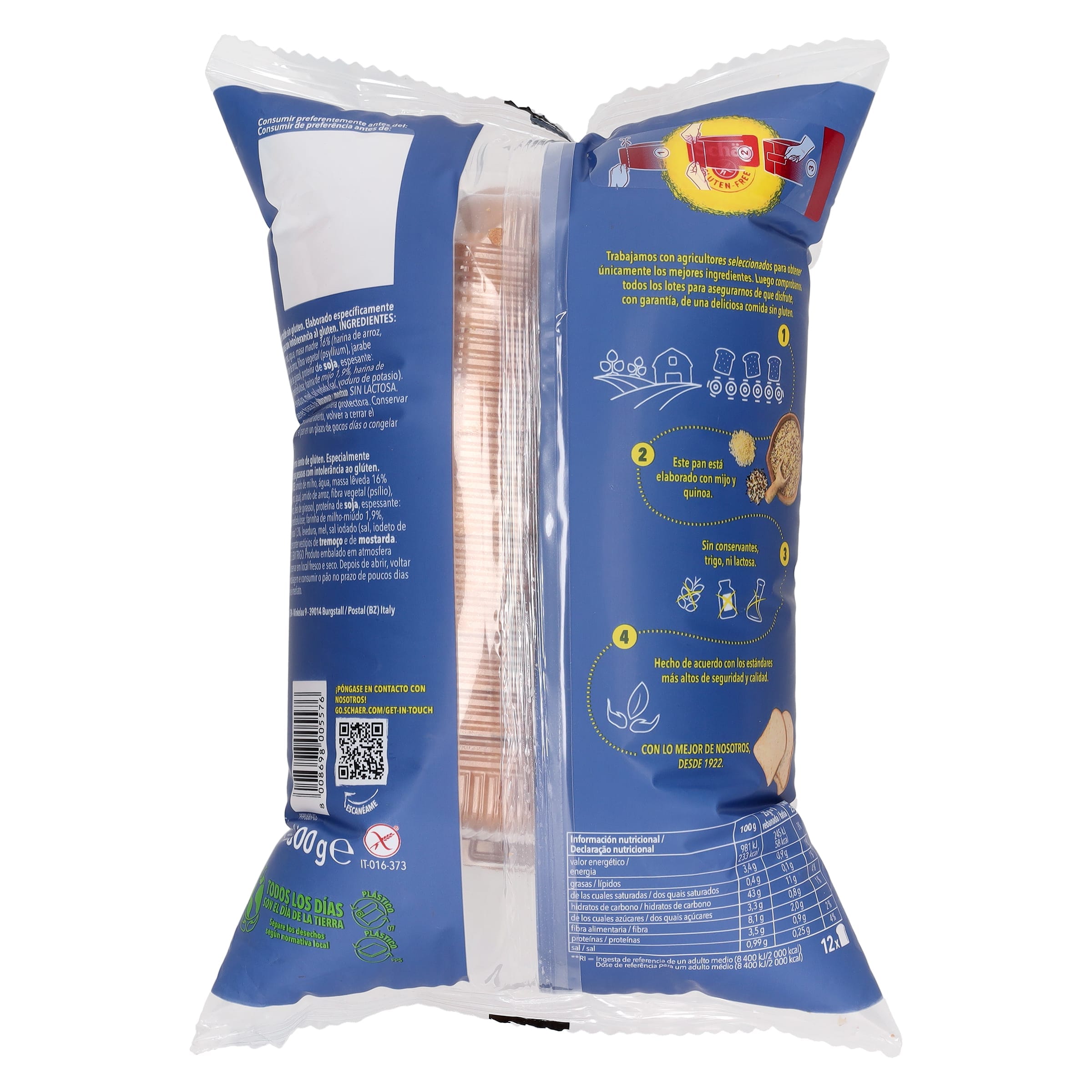 Pan de molde sin gluten Dr. Schar 300 g
