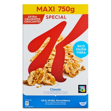 Cereales copos de trigo integral y arroz Kellogg's Special K caja 750 g-0 Cereales copos de trigo integral y arroz Kellogg's Special K caja 750 g-0