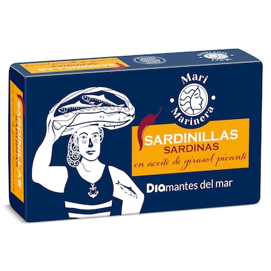 Sardinillas en aceite picante Mari Marinera de Dia lata 62 g-0