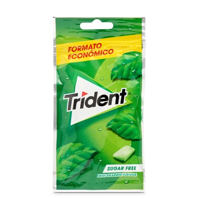 Chicles sabor hierbabuena sin azúcar Trident bolsa 43 g-0 Chicles sabor hierbabuena sin azúcar Trident bolsa 43 g-0