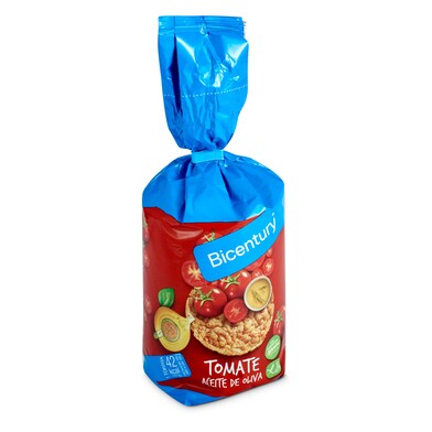 Tortitas de maíz con tomate y aceite de oliva Bicentury bolsa 123 g-0 Tortitas de maíz con tomate y aceite de oliva Bicentury bolsa 123 g-0