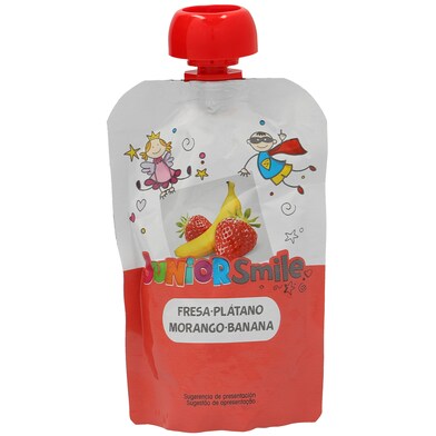 Puré de fresa y plátano Juniorsmile bolsa 100 g-0 Puré de fresa y plátano Juniorsmile bolsa 100 g-0