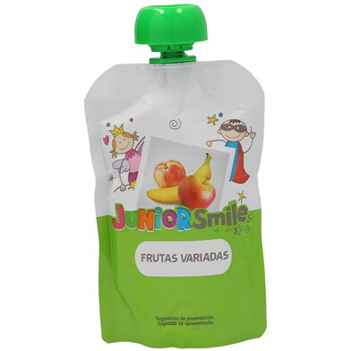 Puré de fruta variada Juniorsmile bolsa 100 g-0 Puré de fruta variada Juniorsmile bolsa 100 g-0
