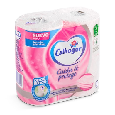 Papel higiénico cuida y protege 3 capas Colhogar bolsa 4 unidades-0