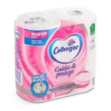 Papel higiénico cuida y protege 3 capas Colhogar bolsa 4 unidades-0 Papel higiénico cuida y protege 3 capas Colhogar bolsa 4 unidades-0