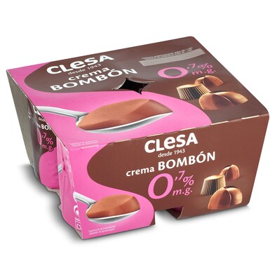 Crema bombón 0,7% materia grasa Clesa pack 4 x 125 g-0