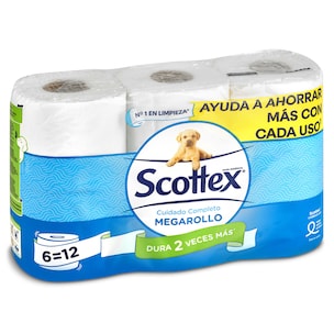 papel higienico megarrollo 6 unidades