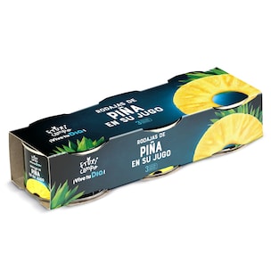 pina en su jugo en rodajas 3 x 137 g
