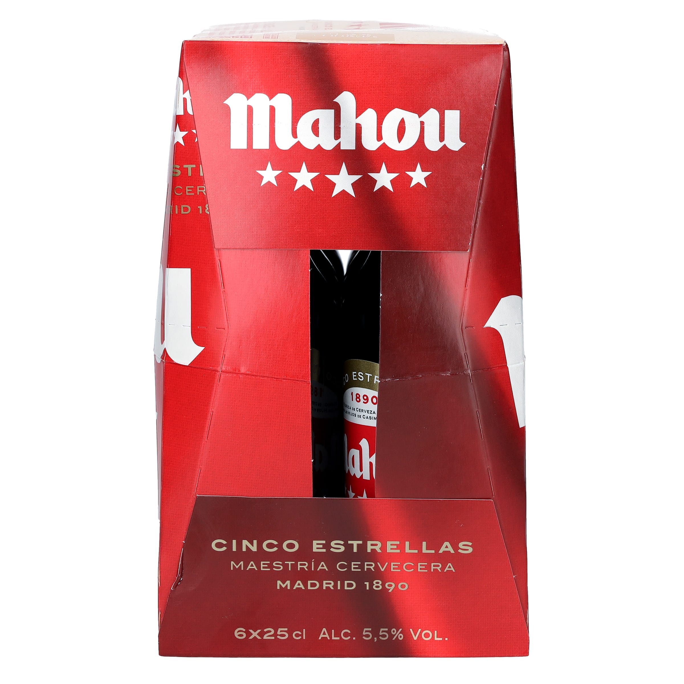 Cerveza Mahou 5 Estrellas pack 6 x 25 cl