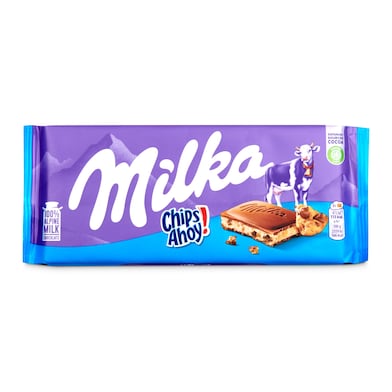 Chocolate con leche con trozos de chips ahoy Milka 100 g-0