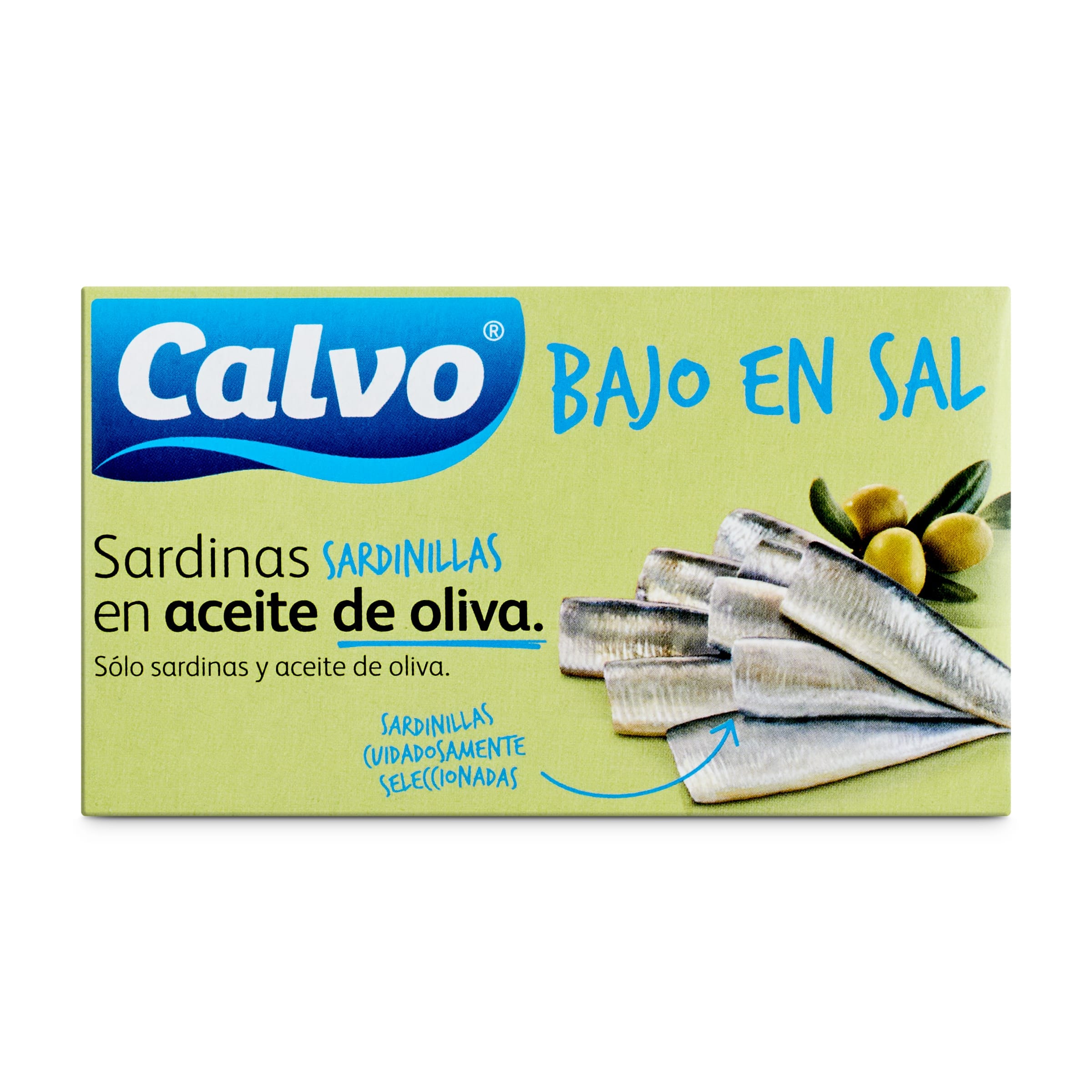 Sardinillas en aceite de oliva bajo en sal Calvo 60 g