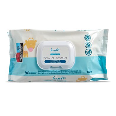 Toallitas para bebés con tendencia atópica Bonté Med de Dia bolsa 64 unidades-0 Toallitas para bebés con tendencia atópica Bonté Med de Dia bolsa 64 unidades-0