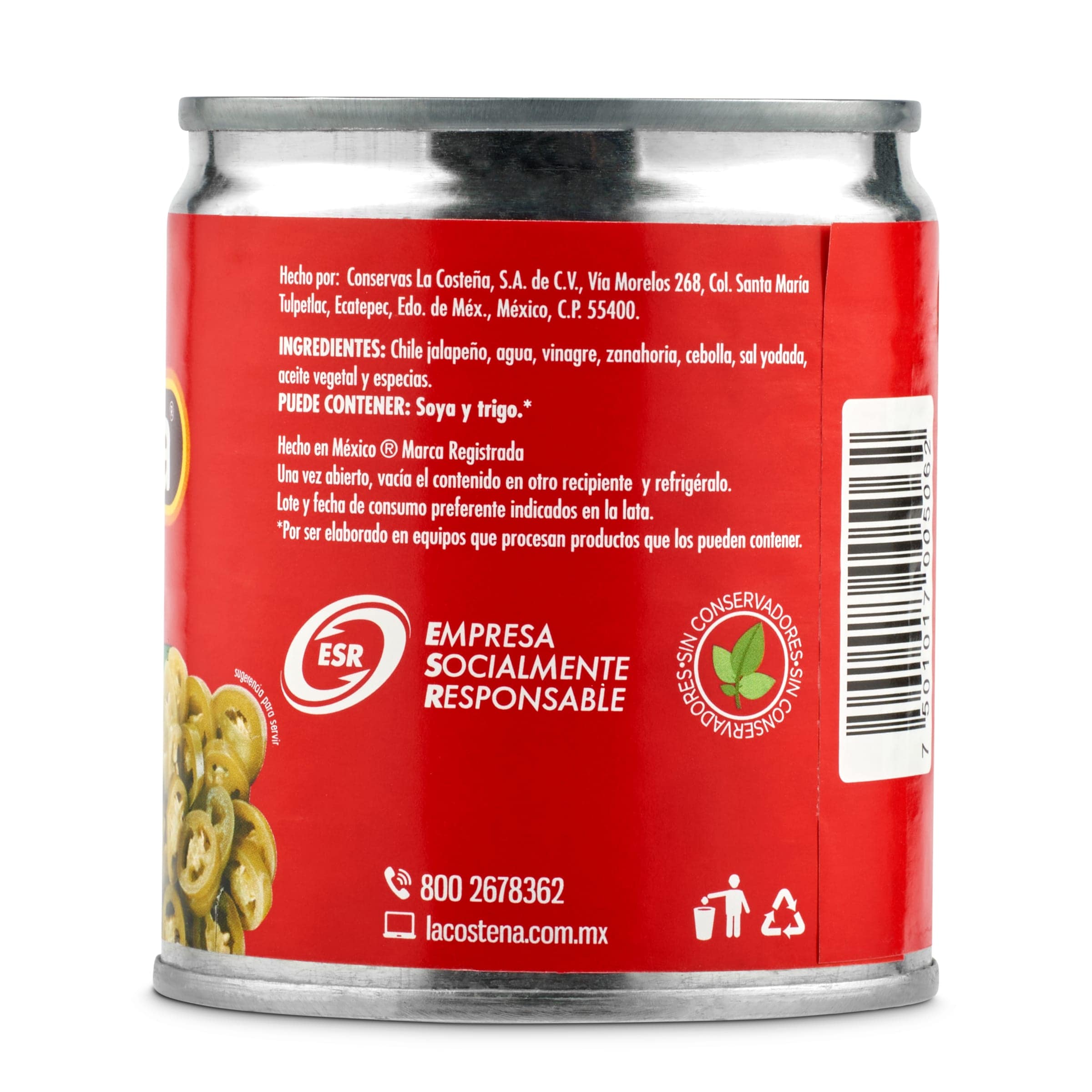 Chiles jalapeños en escabeche La costeña 121 g