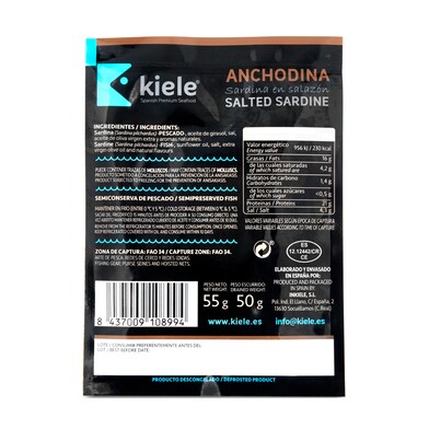 Filetes de sardina anchoada en salazón Kiele bandeja 50 g-1 Filetes de sardina anchoada en salazón Kiele bandeja 50 g-1