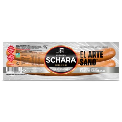 Salchichas cocidas frankfurt el artesano Schara sobre 170 g-0 Salchichas cocidas frankfurt el artesano Schara sobre 170 g-0