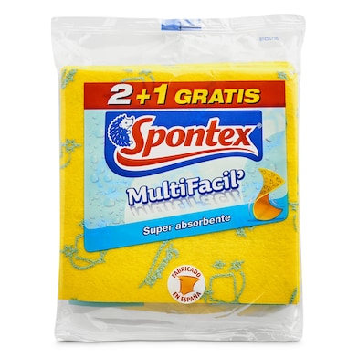 Bayeta multifácil super absorbente Spontex bolsa 3 unidades-0