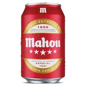 Cerveza Mahou 5 Estrellas lata 33 cl