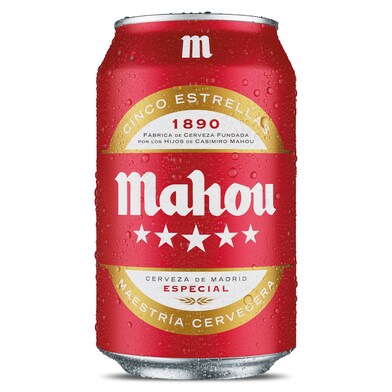 Cerveza Mahou 5 Estrellas lata 33 cl-0