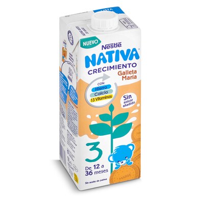 Leche infantil crecimiento con galleta maria Nativa brik 1 l-0