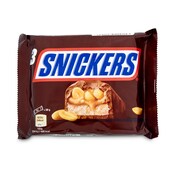 Barritas de chocolate con caramelo y cacahuetes 3 unidades Snickers bolsa 150 g