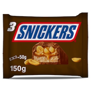 barritas de chocolate con caramelo y cacahuetes 150 g